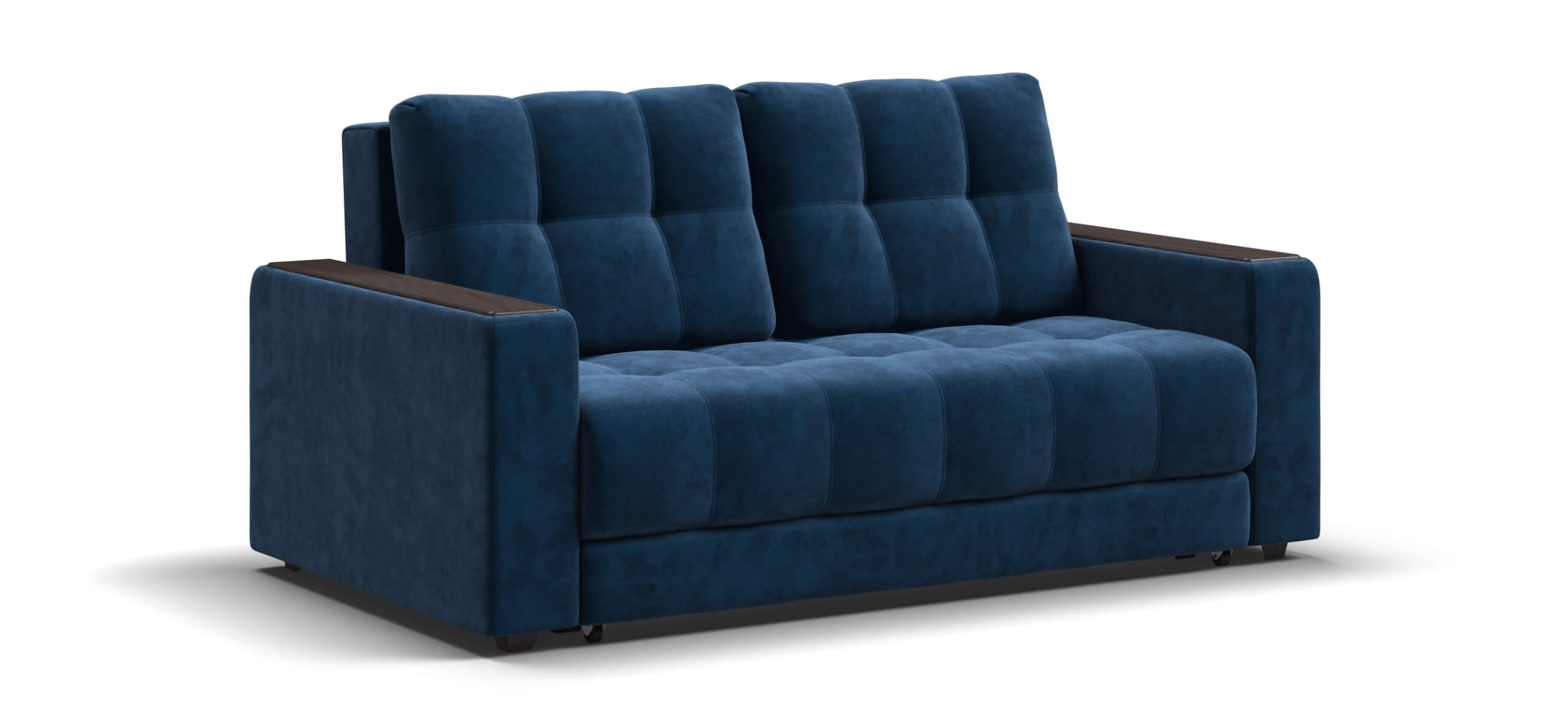 Диван Босс двухместный велюр Монолит синий