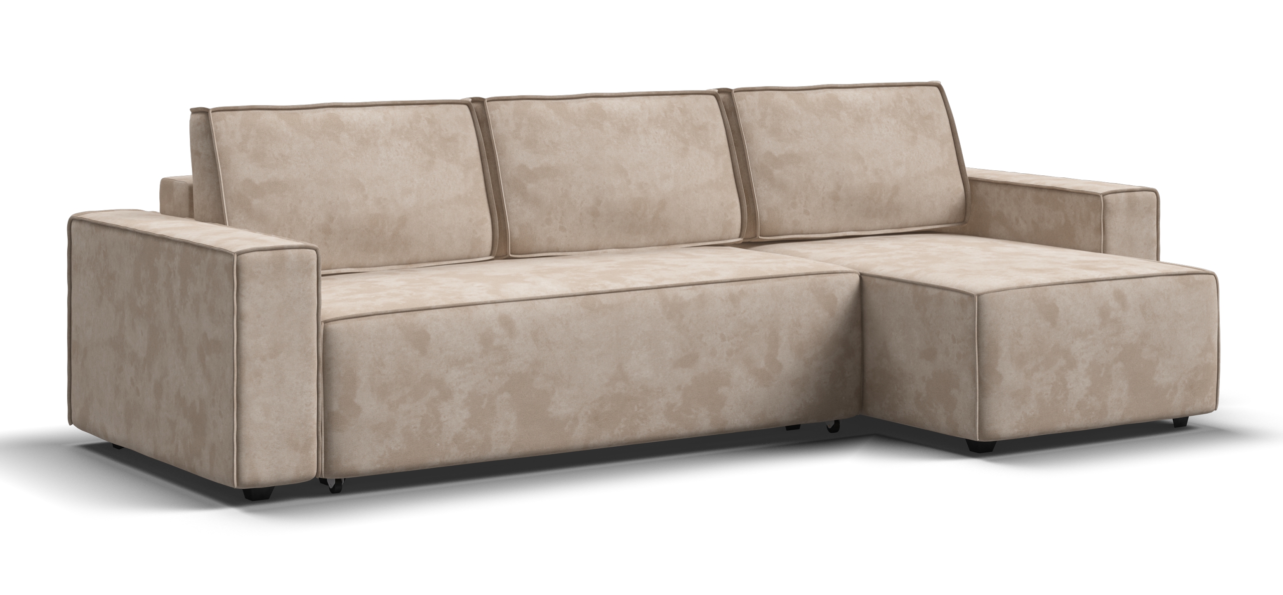 Угловой диван Норд велюр Алькантара пепел