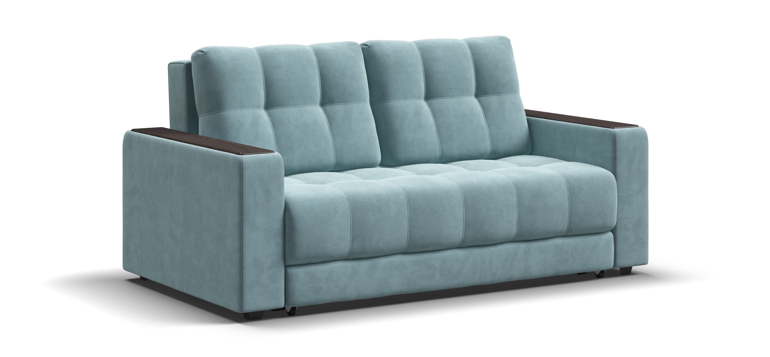 Диван Босс двухместный велюр Монолит аква