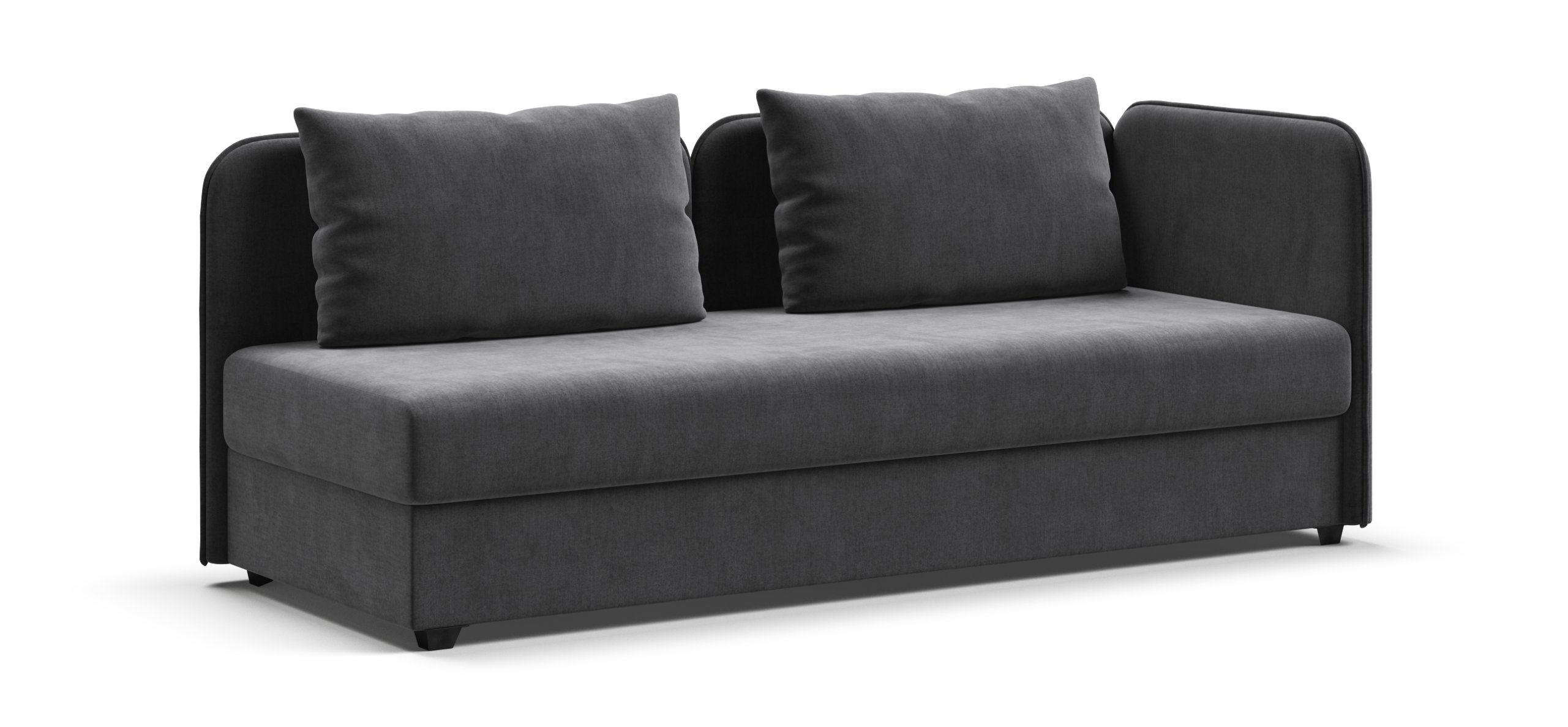 Тахта Ирис велюр Монолит серый