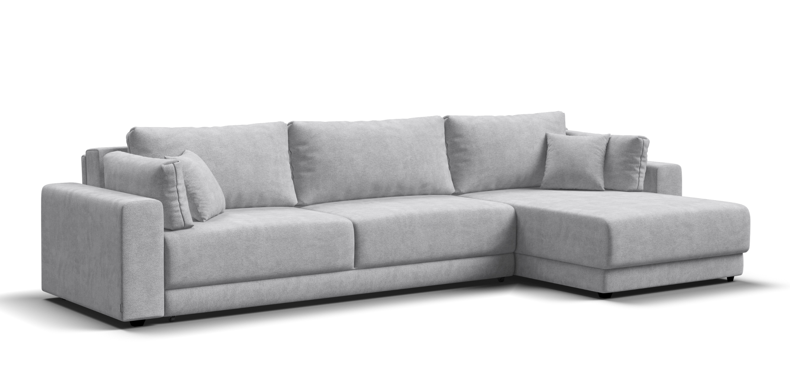 Угловой диван Босс Прайм Макс Шенилл Клауд серый