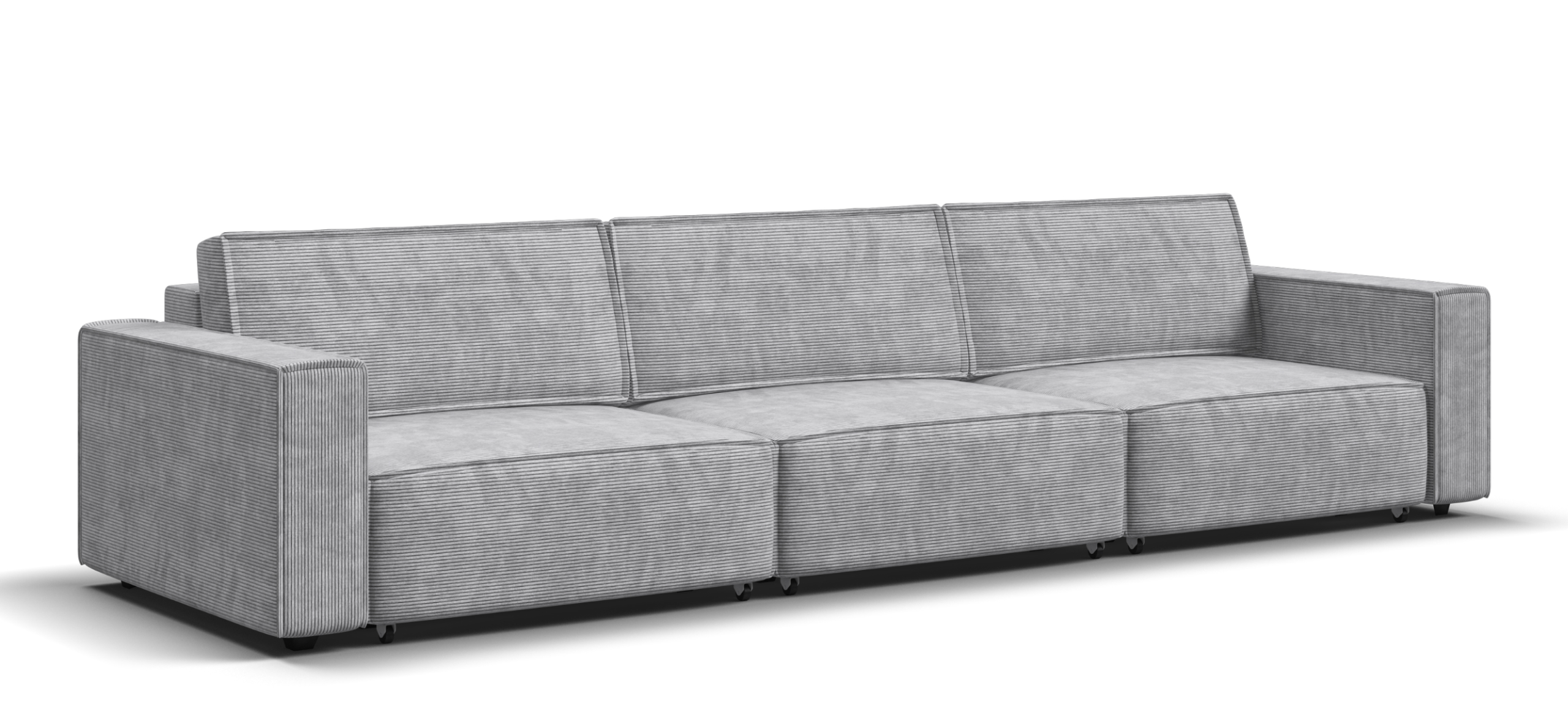 Диван Босс Софт Модуль Макс Вельвет Корд серый