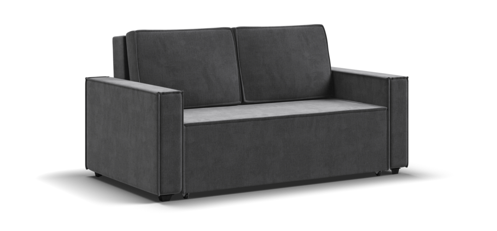 Диван Норд двухместный велюр Монолит серый