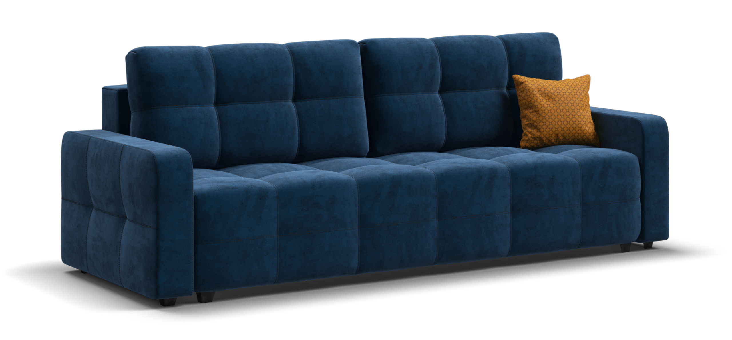 Диван Денди велюр Монолит синий