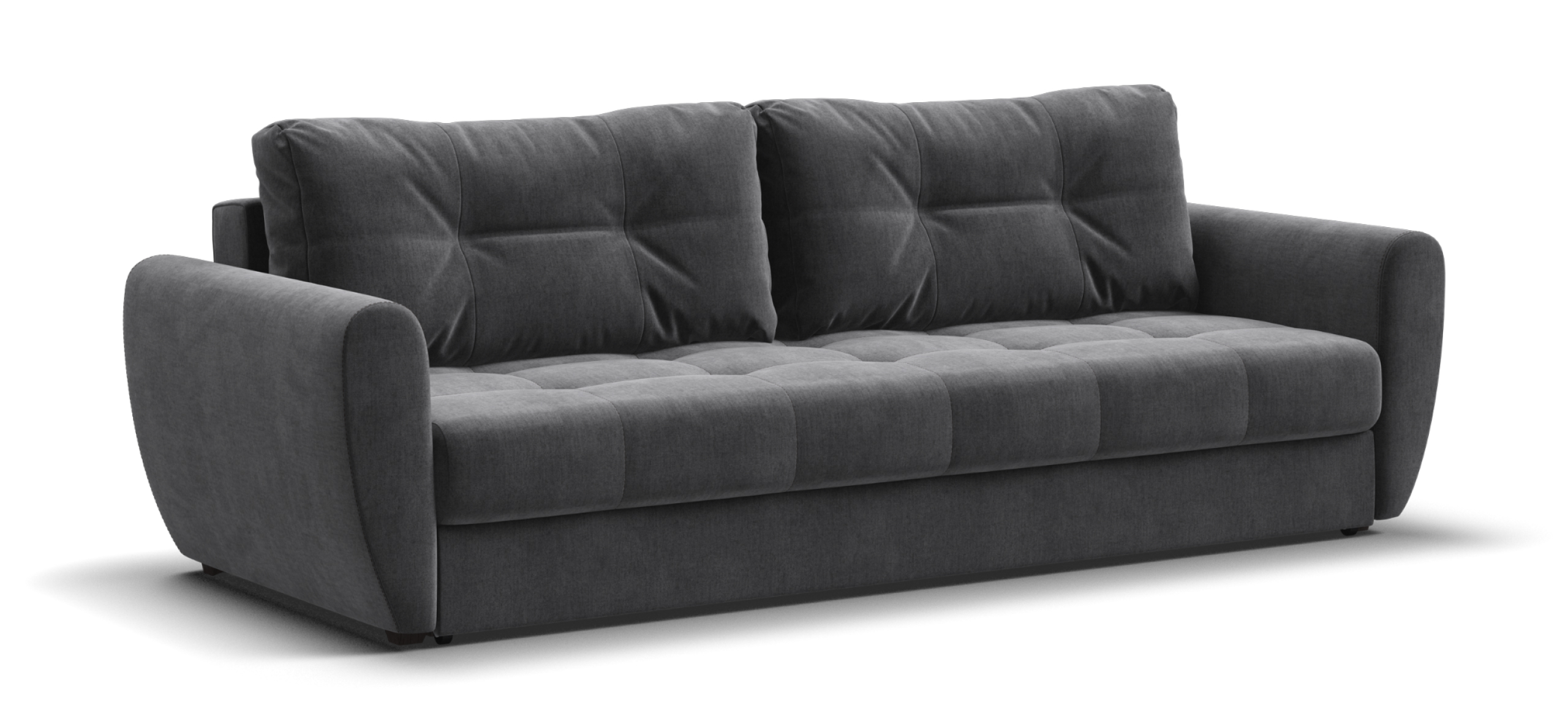 Диван Престон велюр Монолит серый