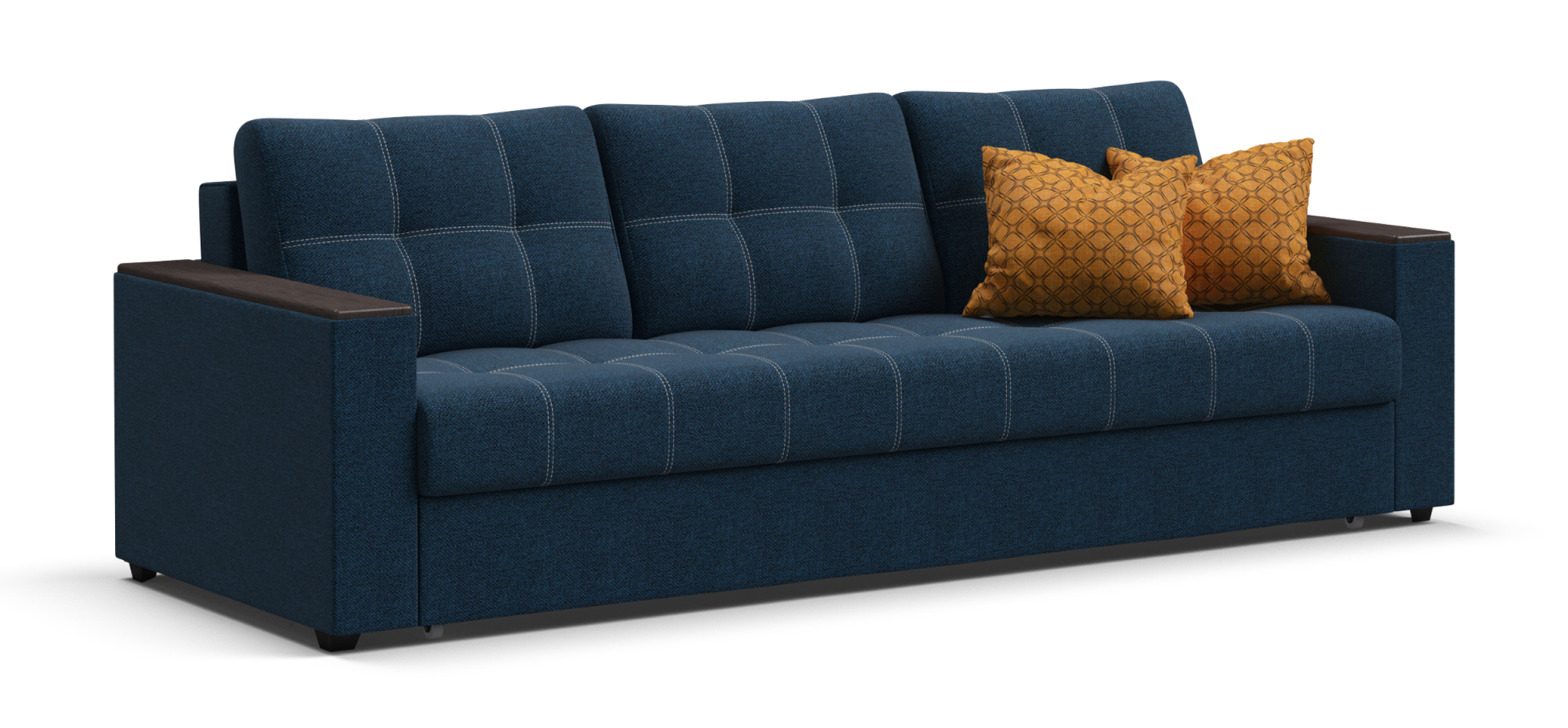 Диван Атланта НПБ 120 Рогожка Мальмо синий