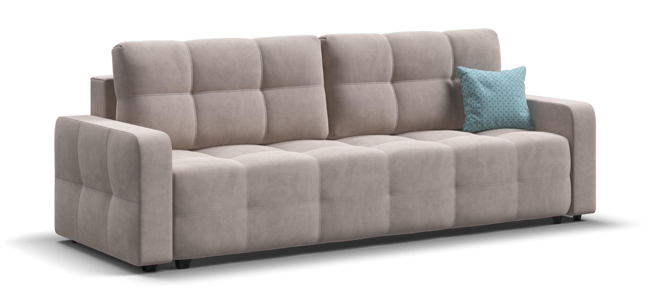 Диван Денди велюр Монолит латте