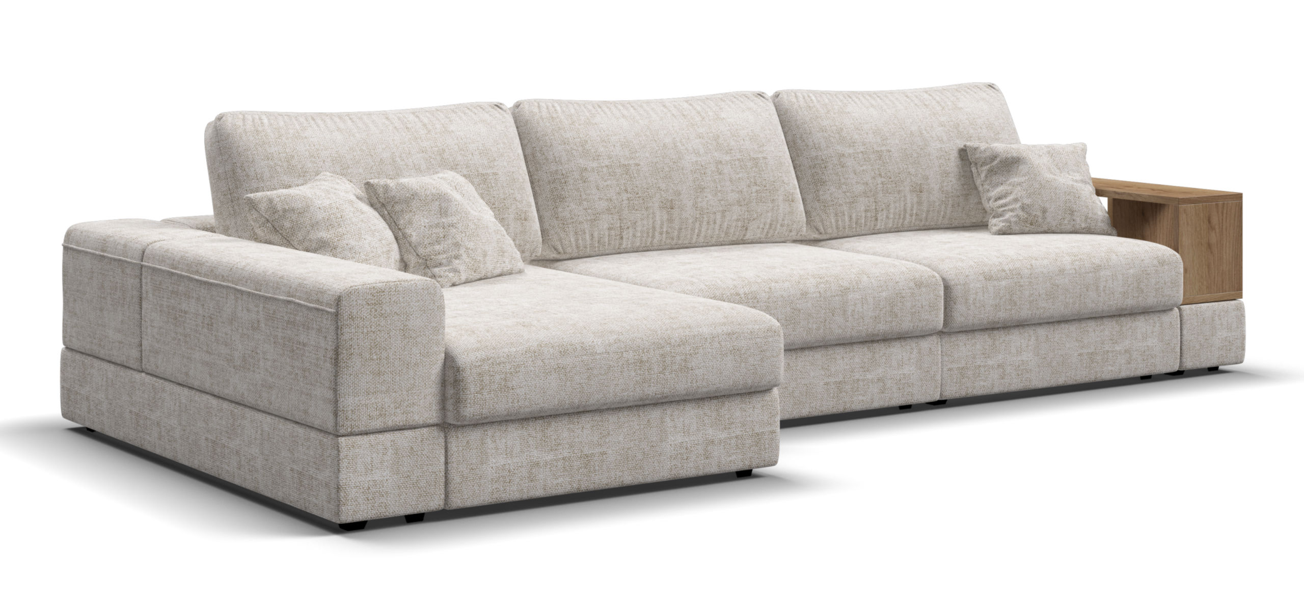 Угловой диван-кровать Босс Модуль ХЛ Шенилл Смарт кварц