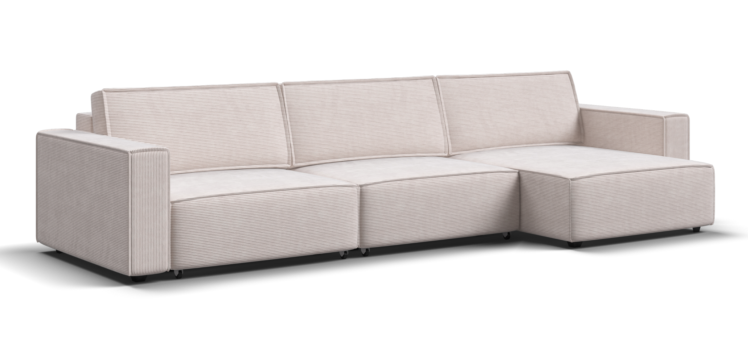 Угловой диван Босс Софт Модуль Макс Вельвет Корд бежевый