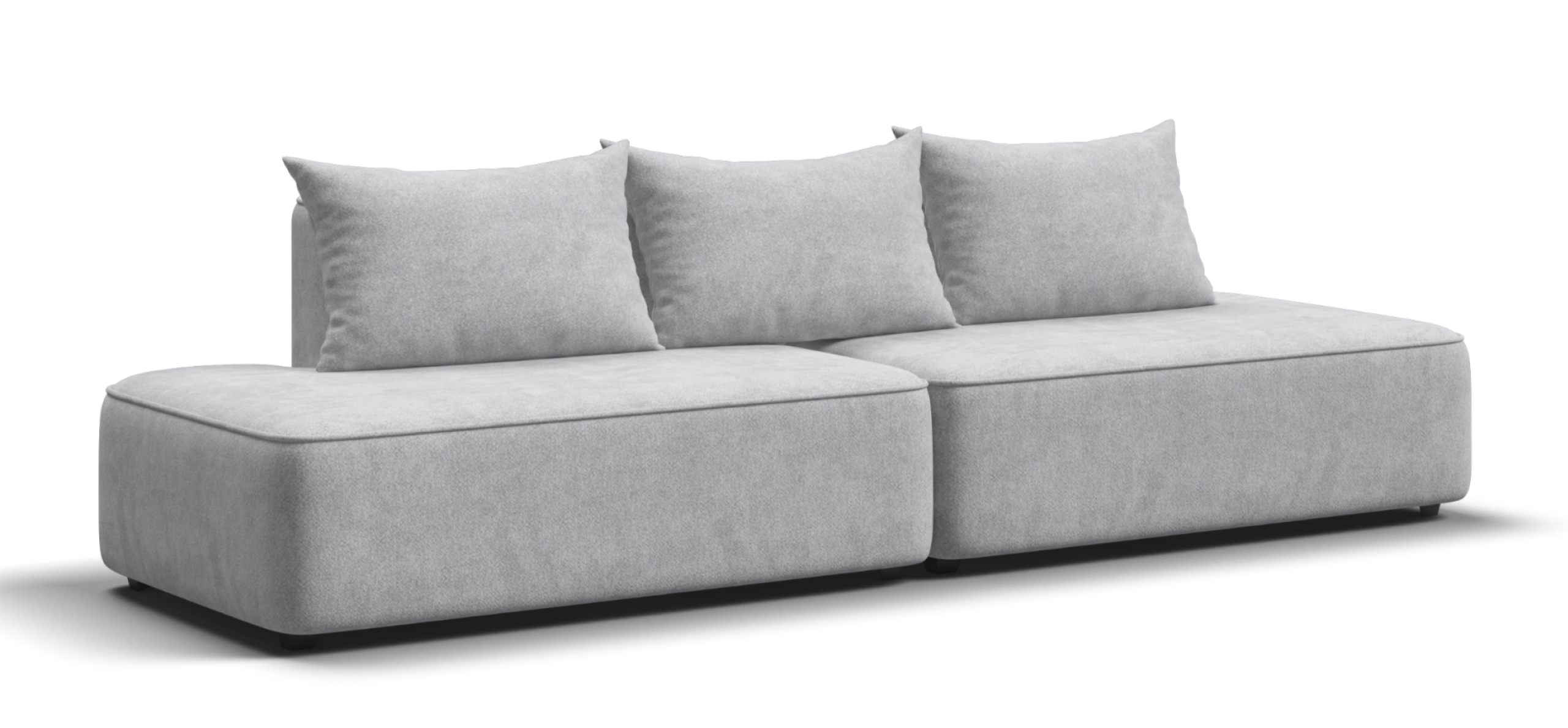 Диван Кинг Твин Шенилл Клауд серый