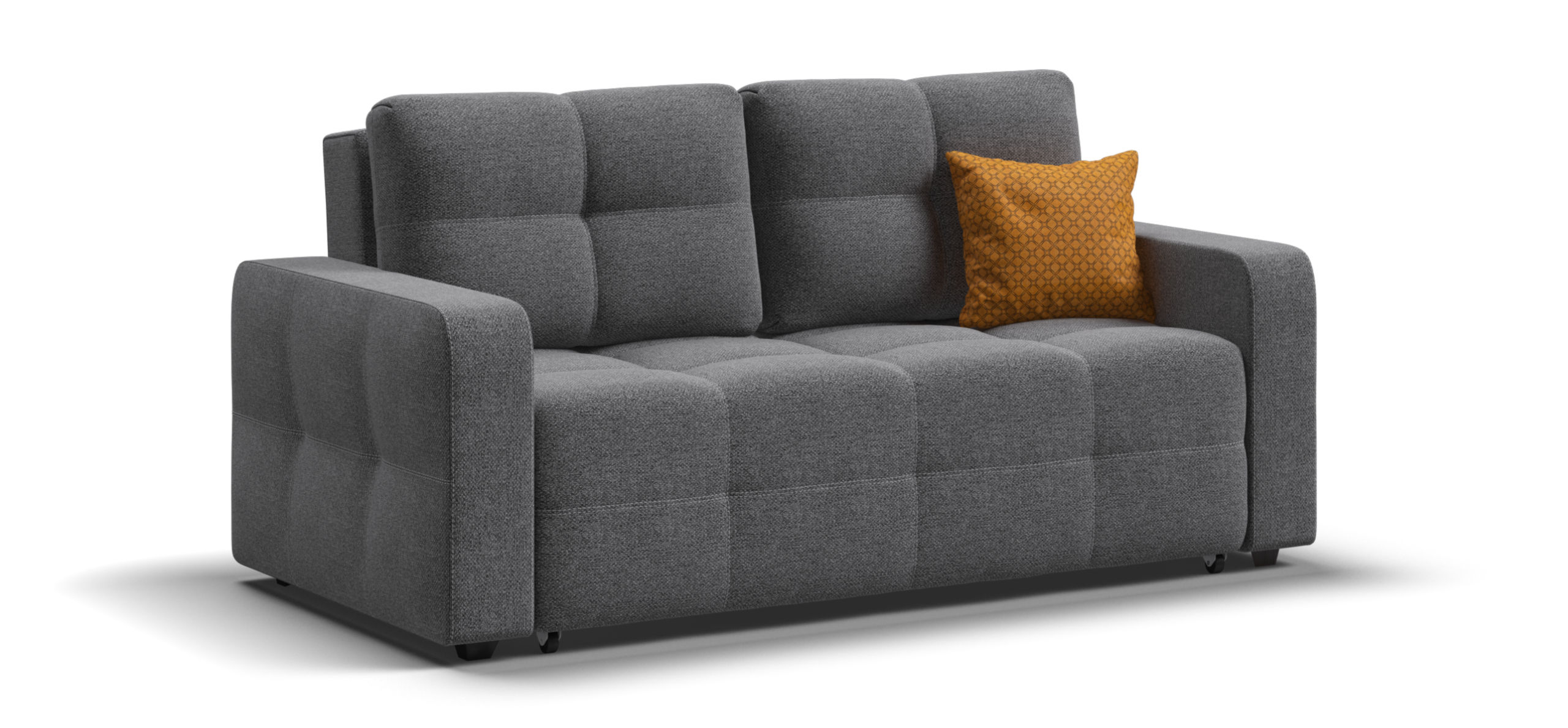 Диван Денди двухместный Рогожка Мальмо серый