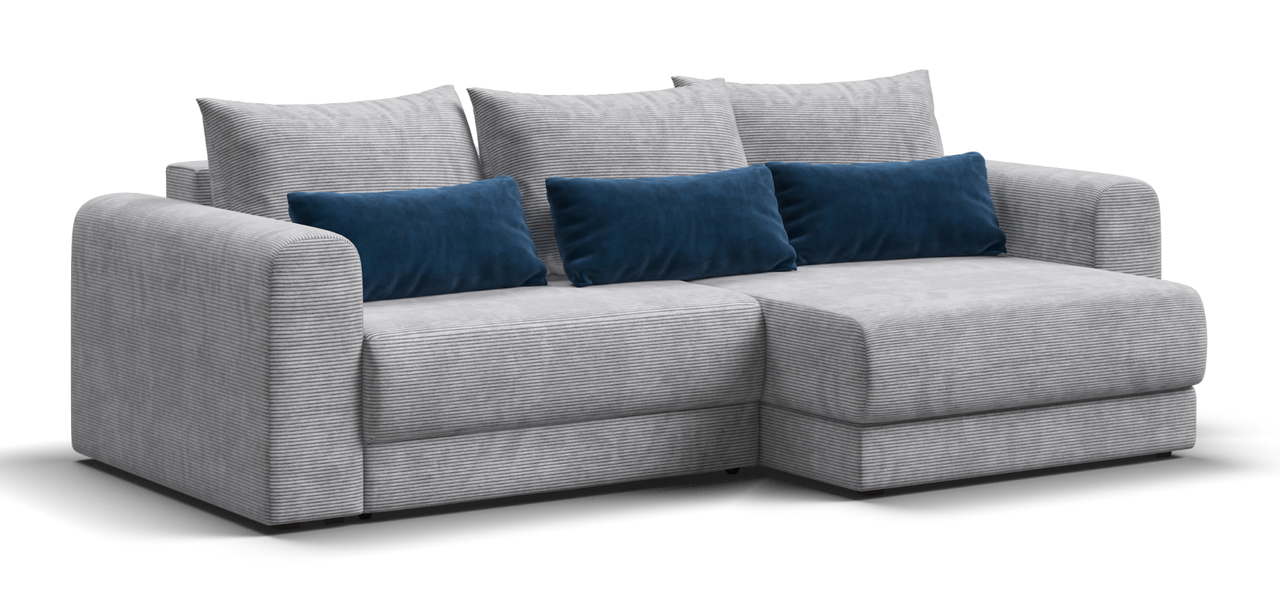 Модульный угловой диван Ричмонд Модуль Вельвет Корд серый