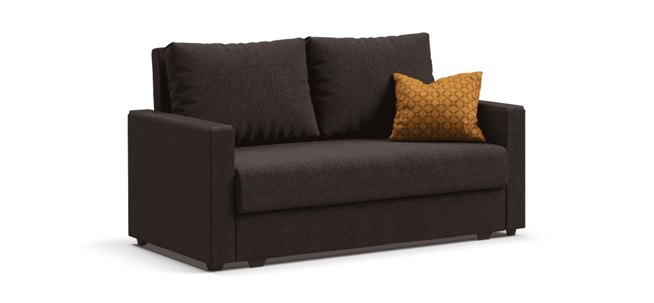 Диван Атланта двухместный Рогожка Мальмо шоколад