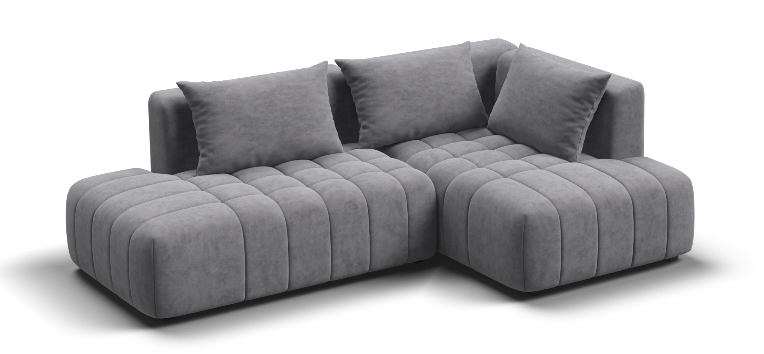 Угловой диван правый Босс Твин велюр Роял агат