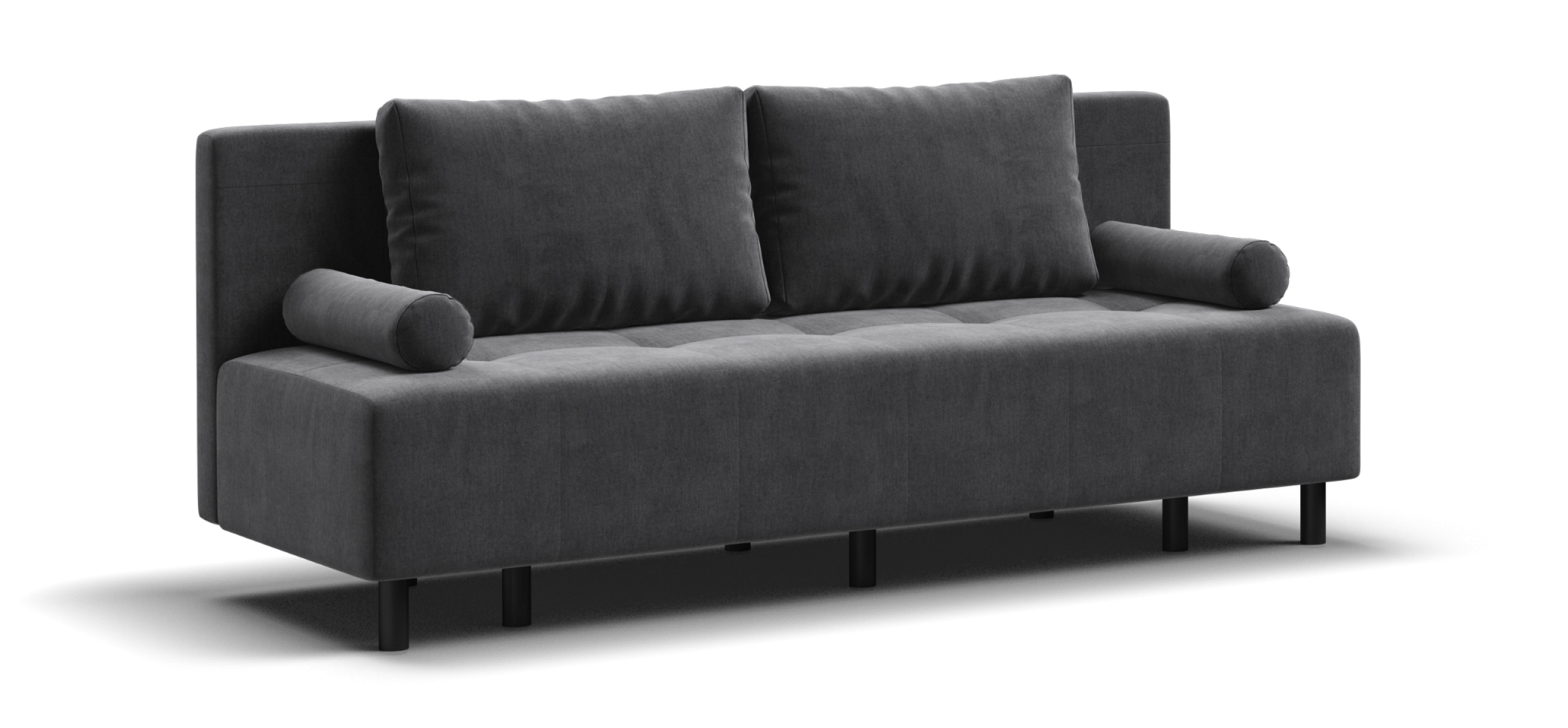 Диван Бостон Мини велюр Монолит серый