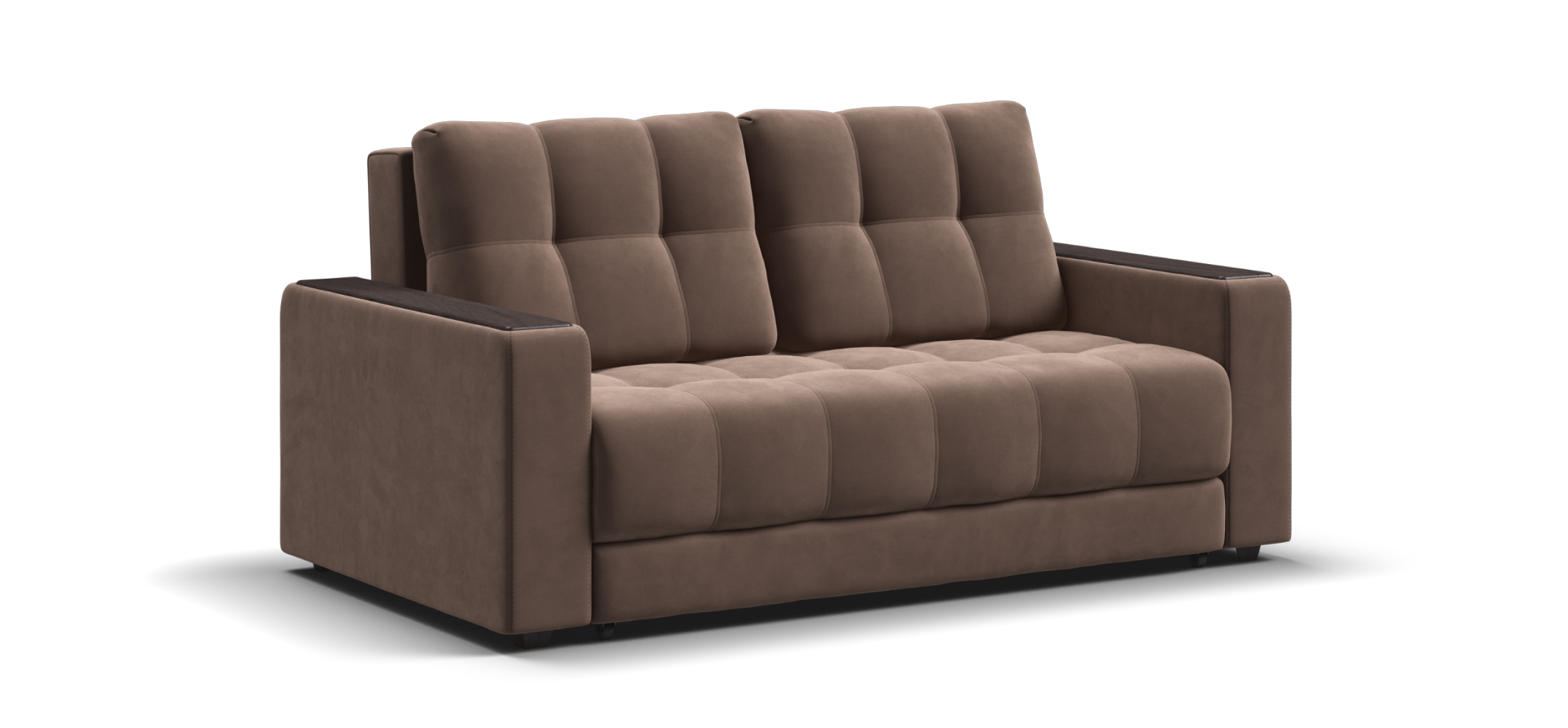 Диван Босс двухместный велюр Монолит мокко