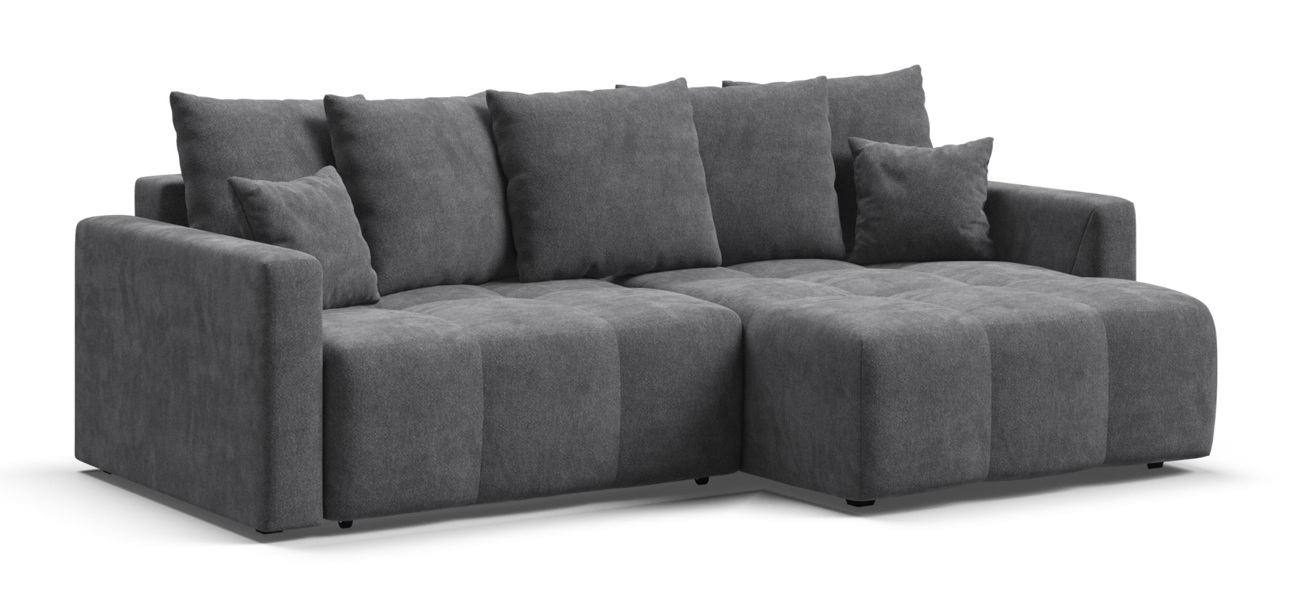 Угловой диван Босс Тренд Шенилл Клауд графит