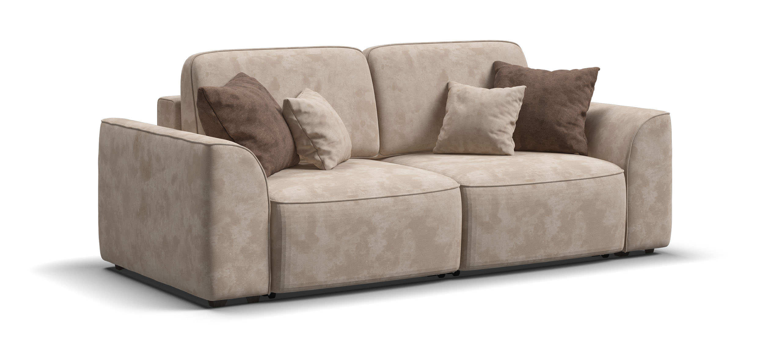 Диван Кинг Модуль велюр Алькантара пепел