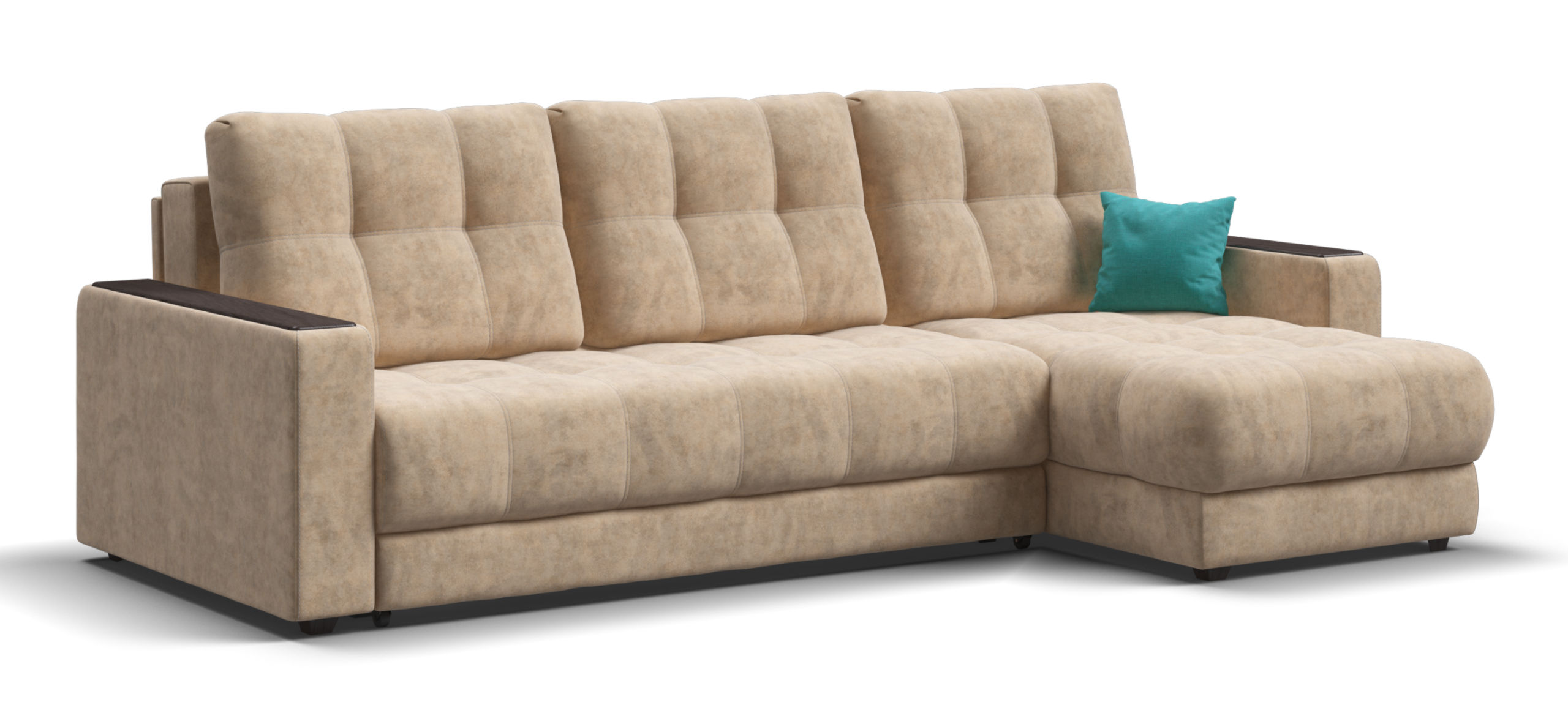 Угловой диван Босс Классик велюр Роял шампань