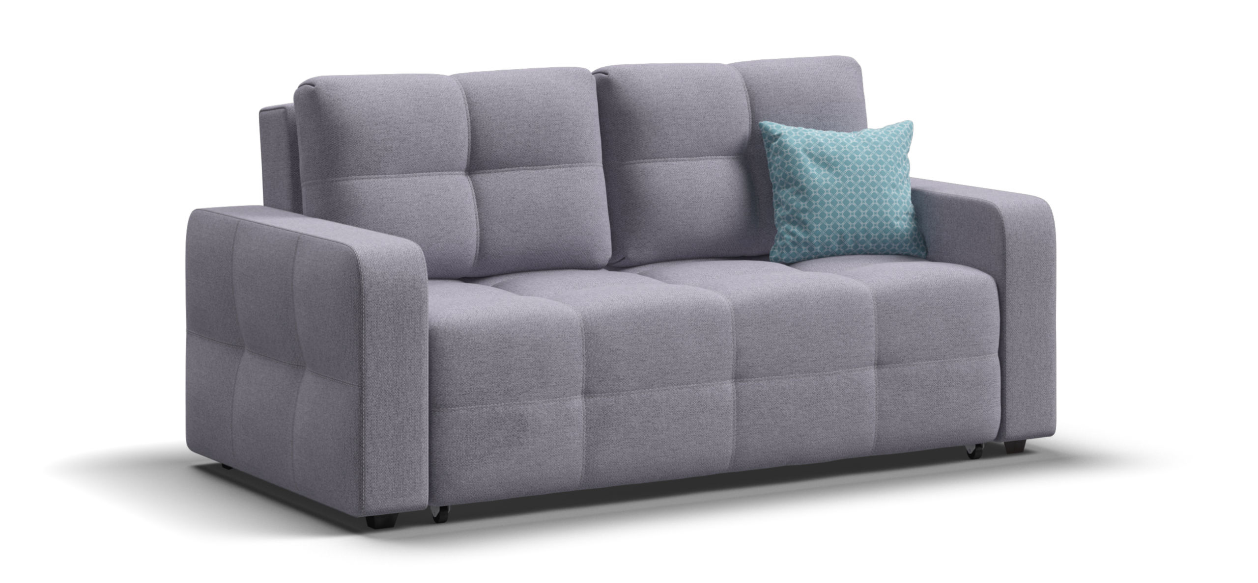 Диван Денди двухместный Рогожка Мальмо платина