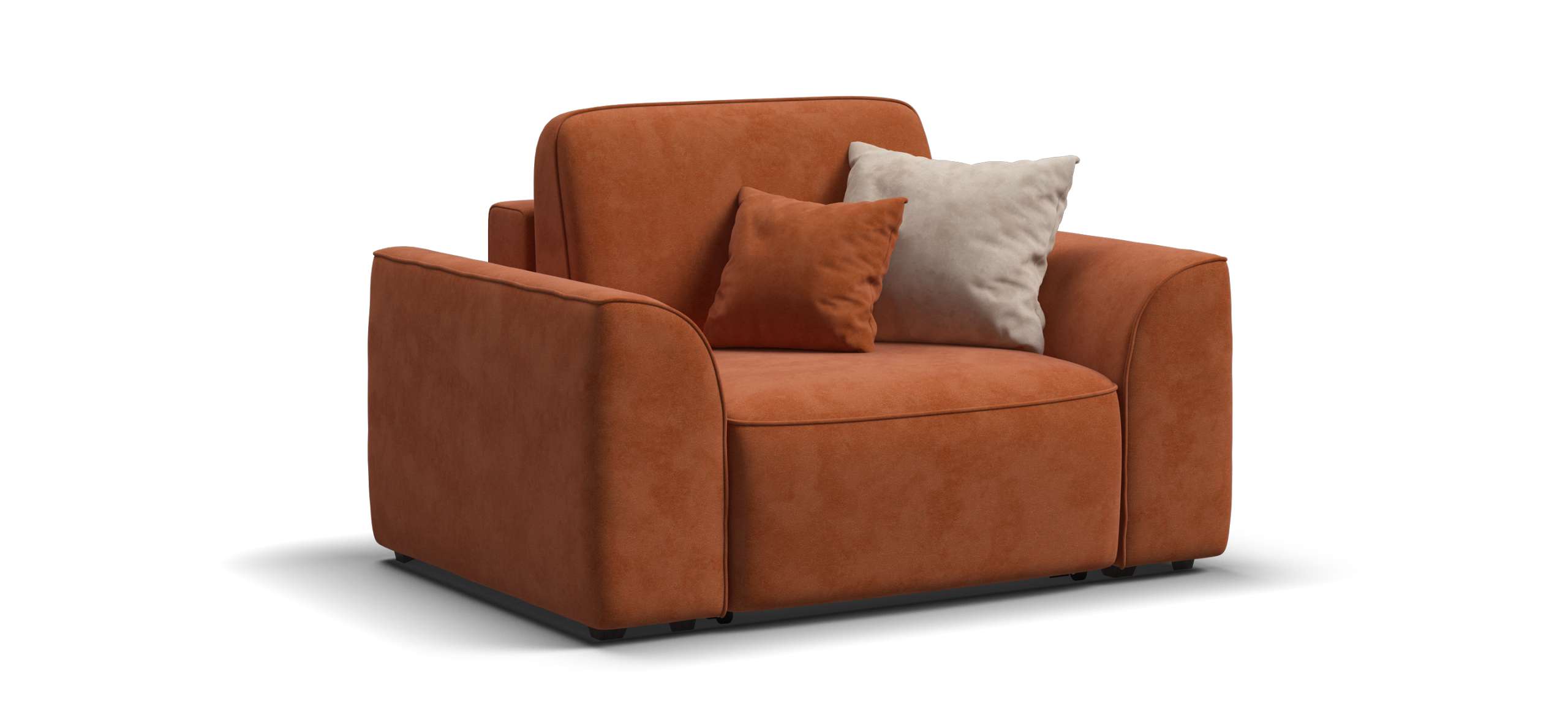 Кресло Кинг Модуль велюр Алькантара оранж