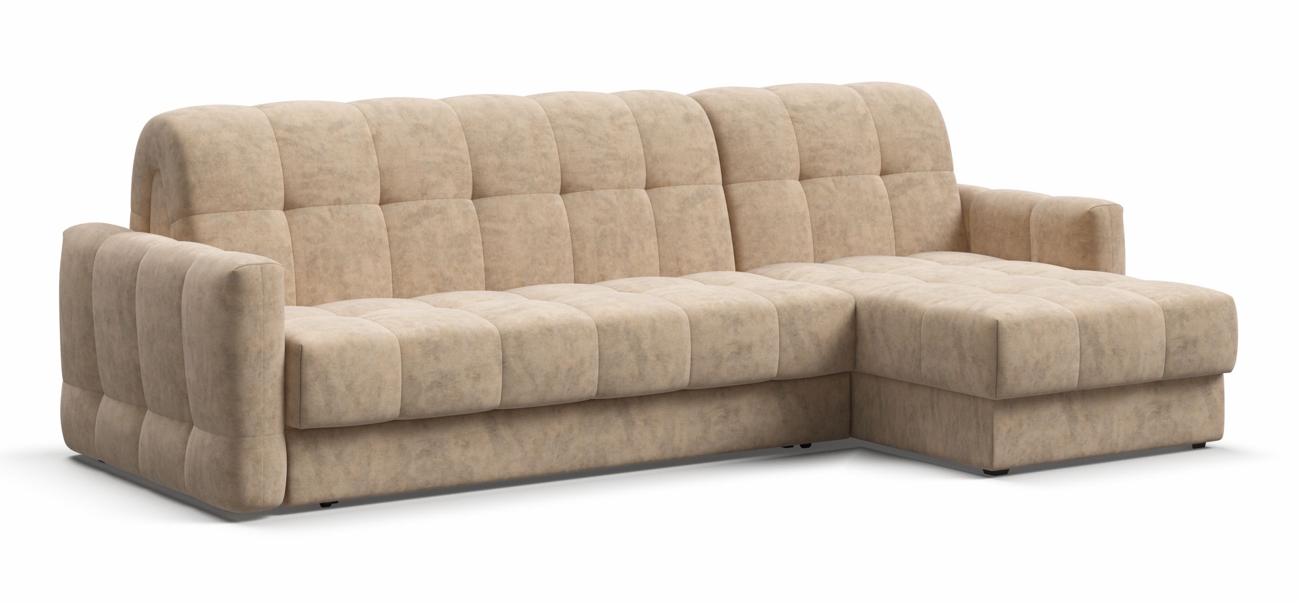 Угловой диван Босс Слип 160 велюр Роял шампань