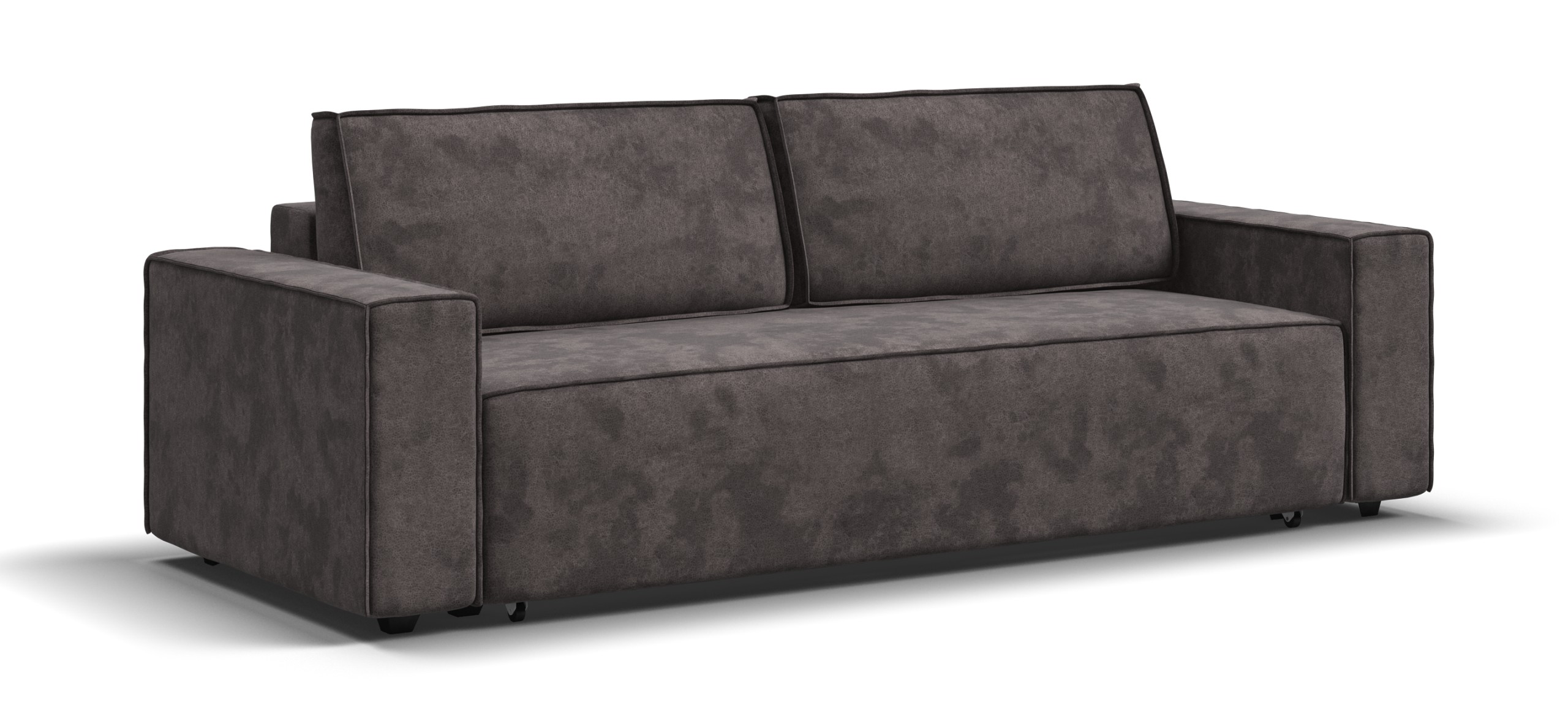 Диван Норд велюр Алькантара серый