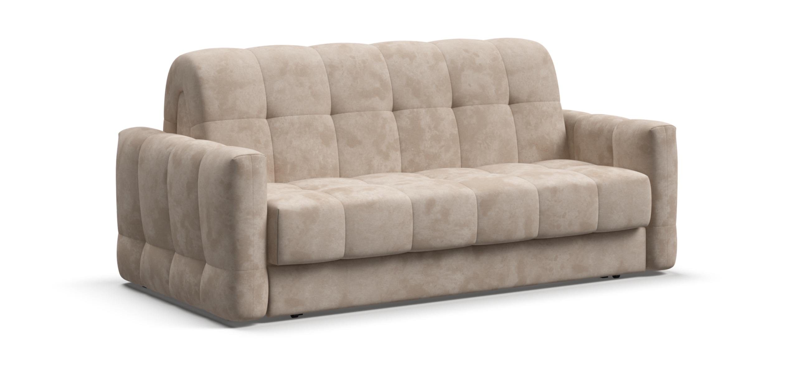 Диван Босс Слип 160 велюр Алькантара пепел