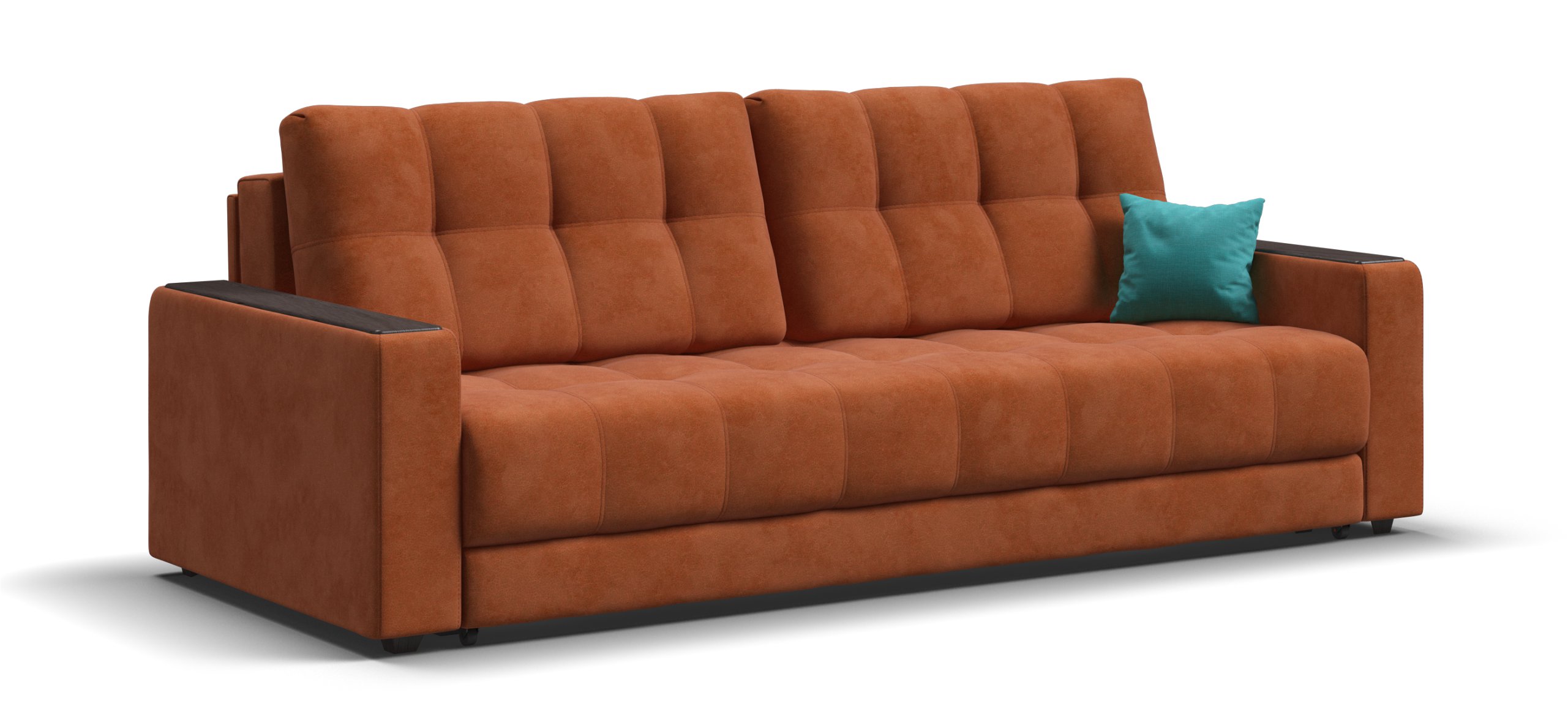 Диван Босс велюр Алькантара оранж