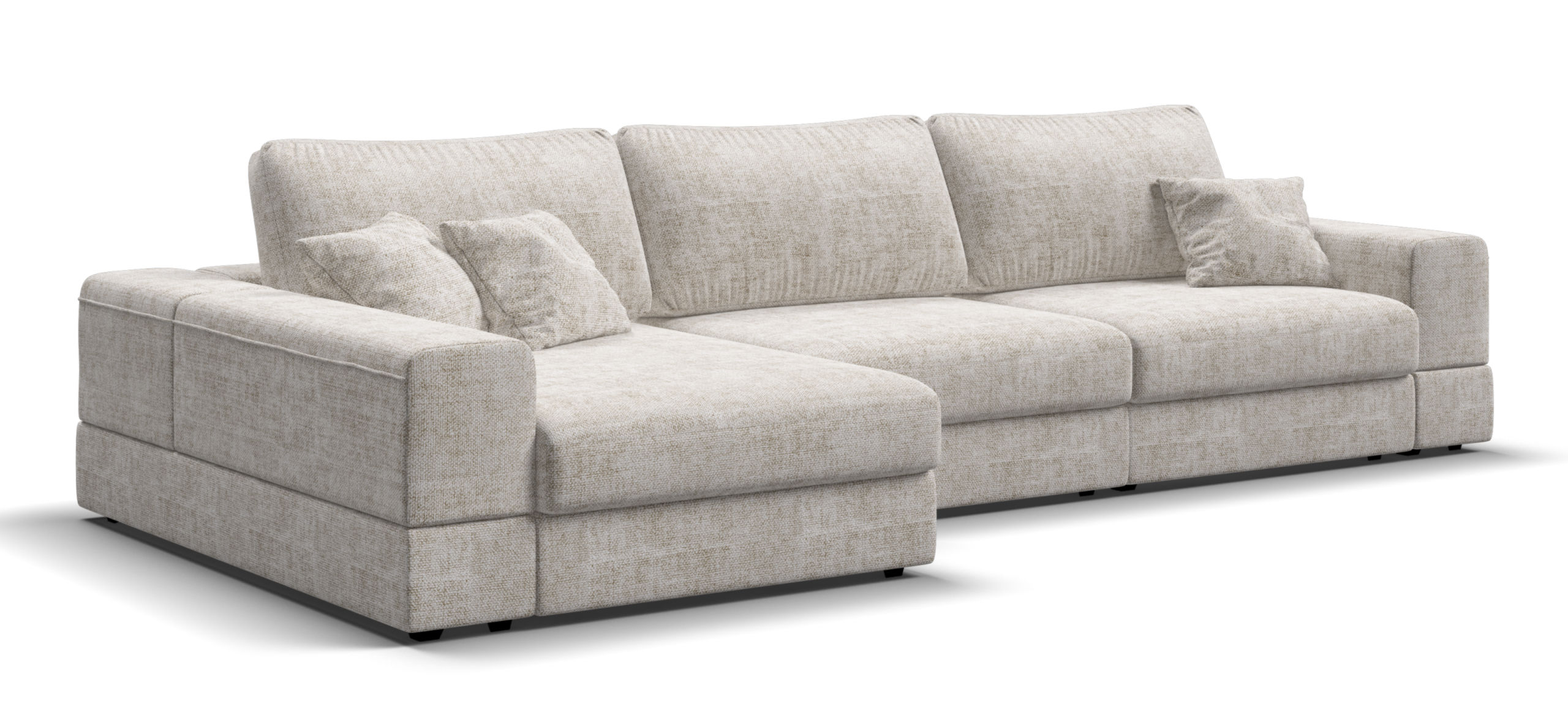 Угловой диван-кровать Босс Модуль ХЛ Шенилл Смарт кварц