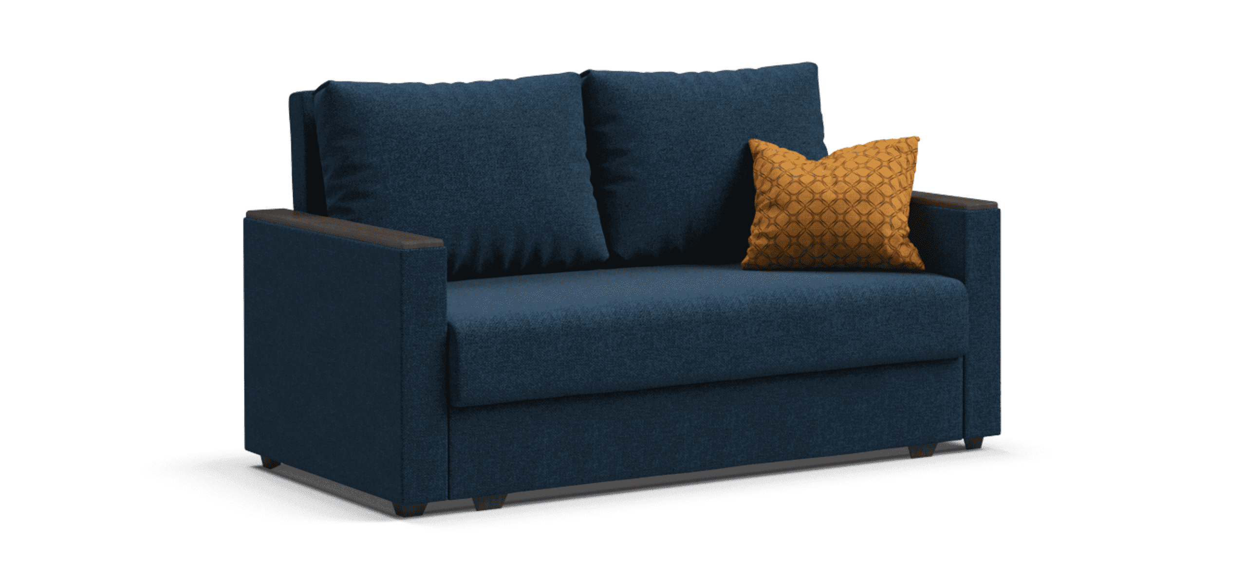 Диван Атланта двухместный Рогожка Мальмо синий