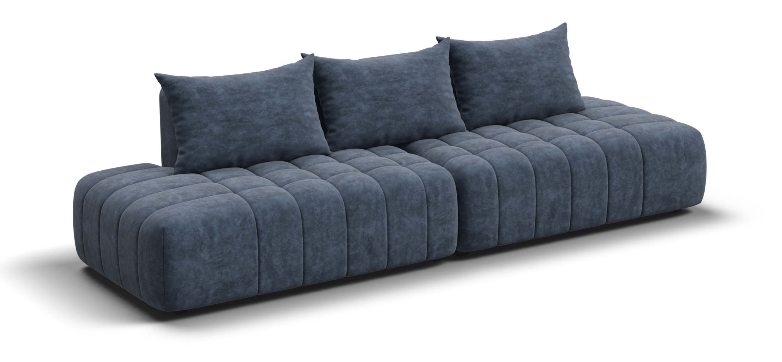 Диван Босс Твин прямой Велюр Роял синий