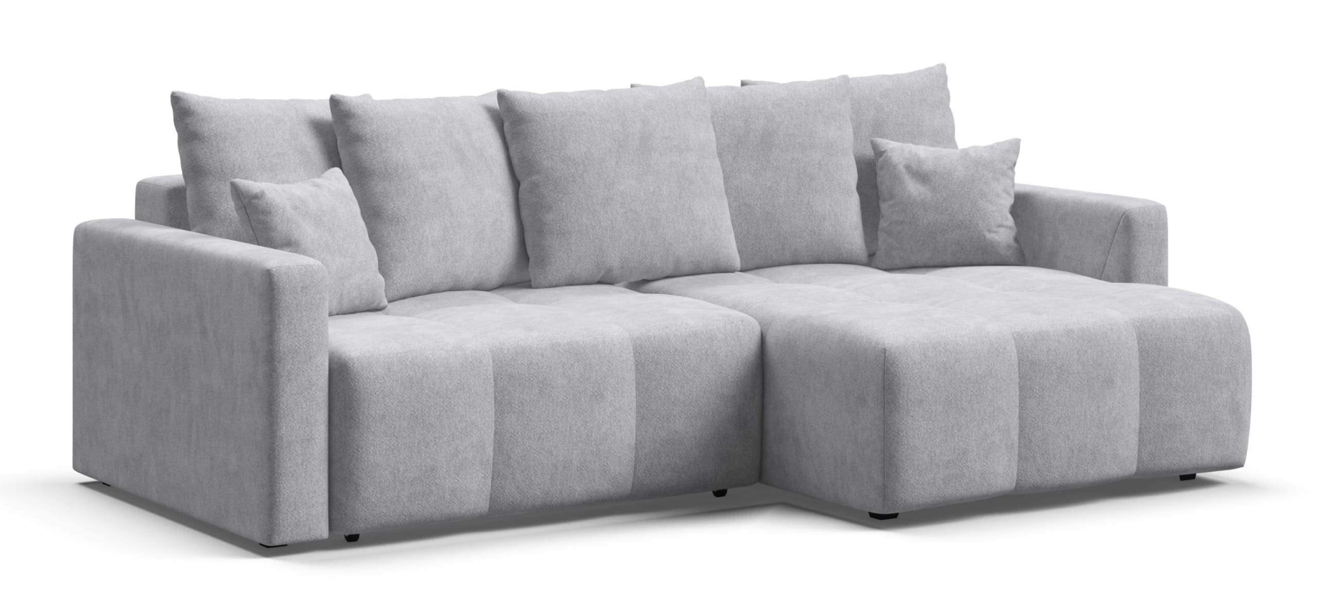 Угловой диван Босс Тренд Шенилл Клауд серый