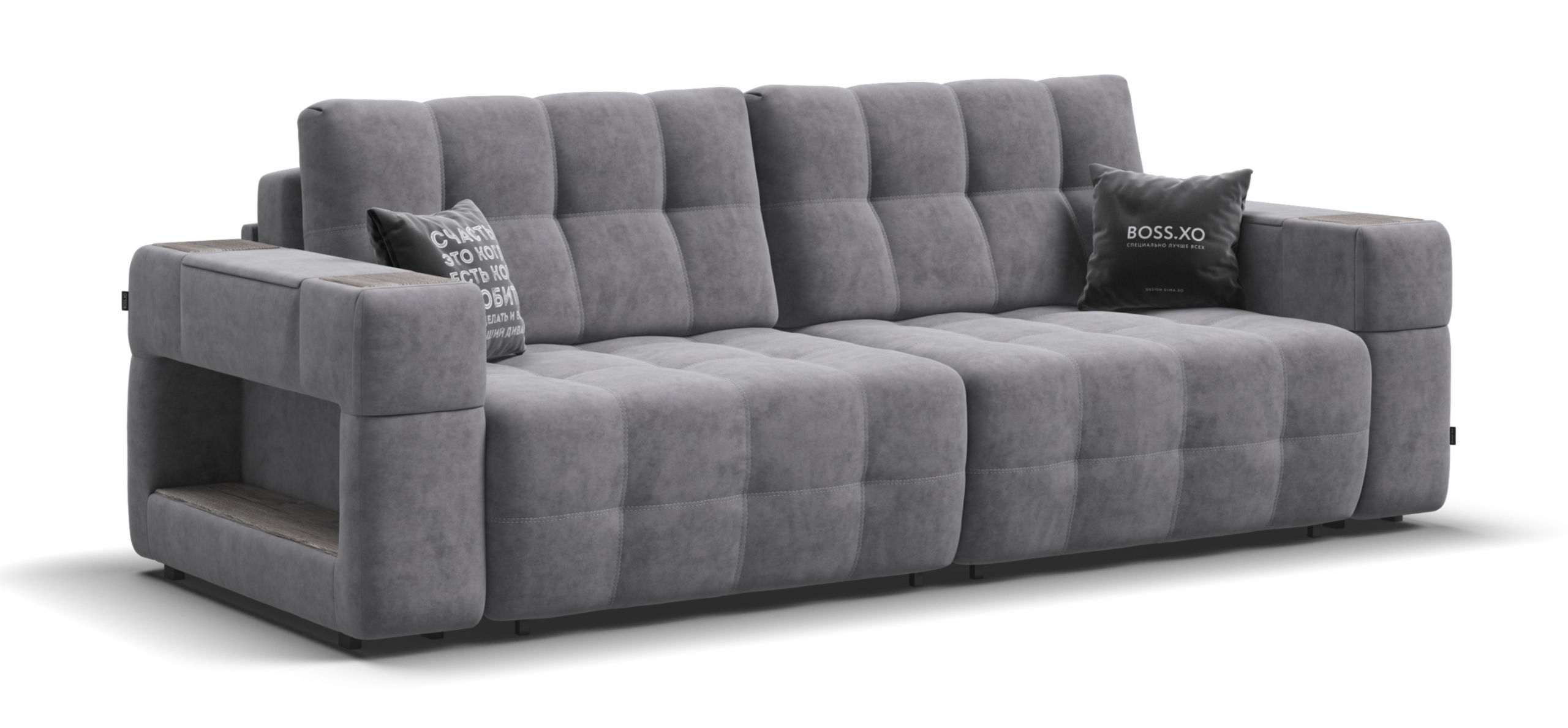 Диван Босс ХО велюр Роял агат / Камень