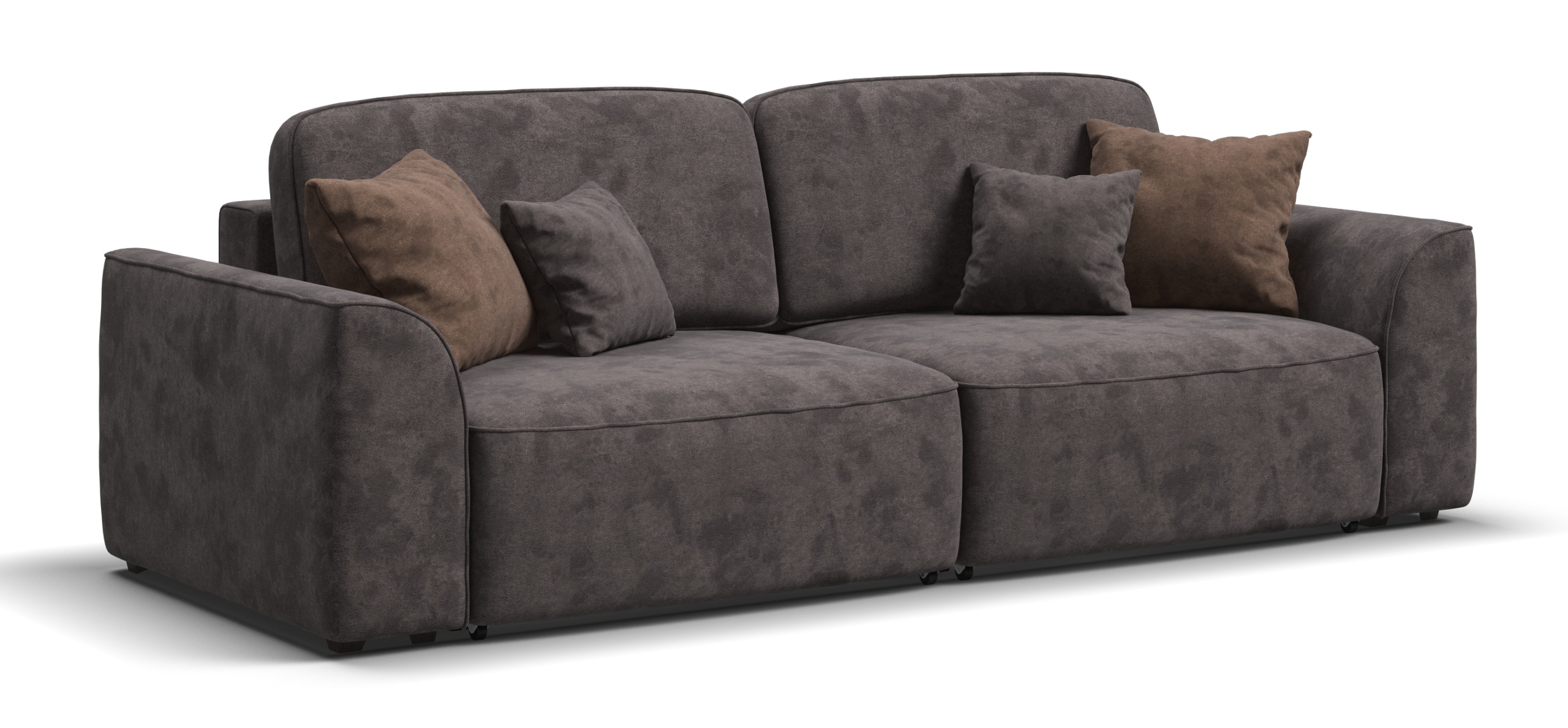 Диван Кинг велюр Алькантара серый