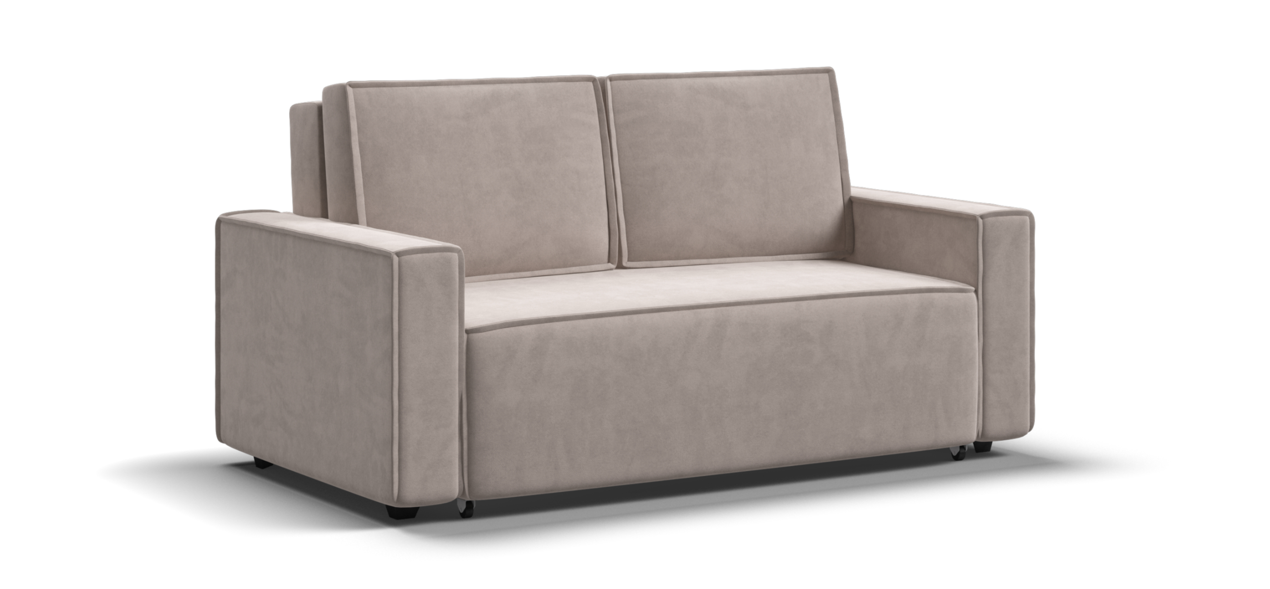 Диван Норд двухместный велюр Монолит латте