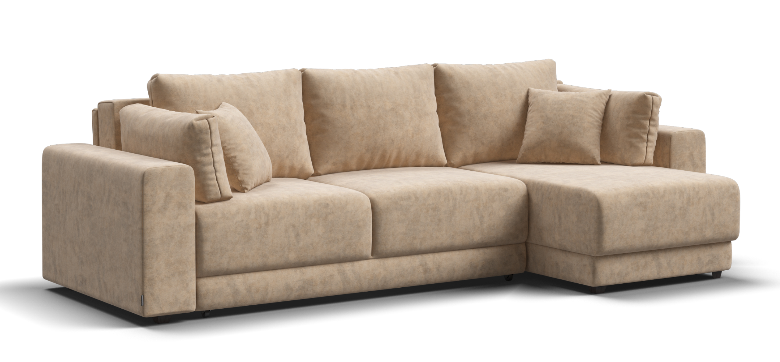 Угловой диван Босс Прайм ХЛ велюр Роял шампань