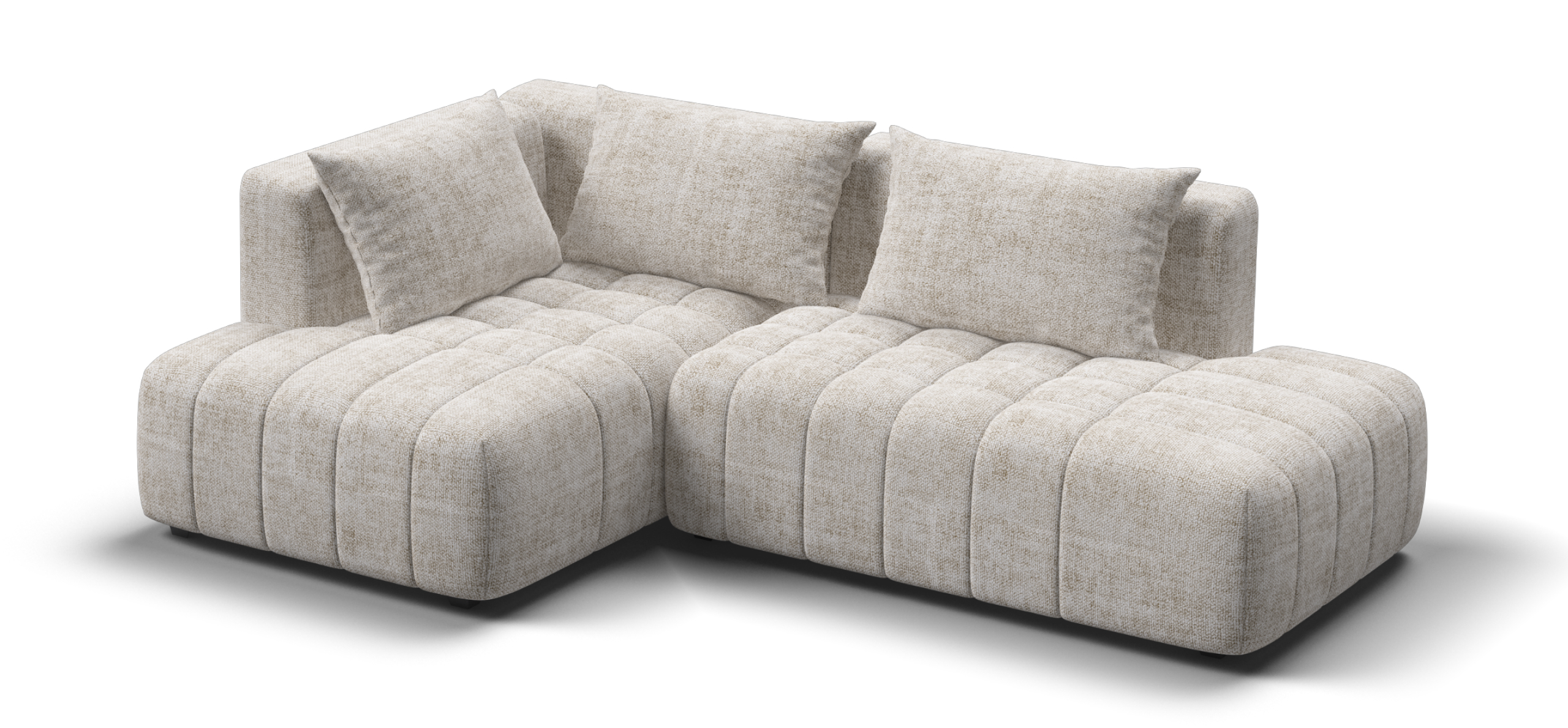 Угловой диван левый Босс Твин Шенилл Смарт кварц