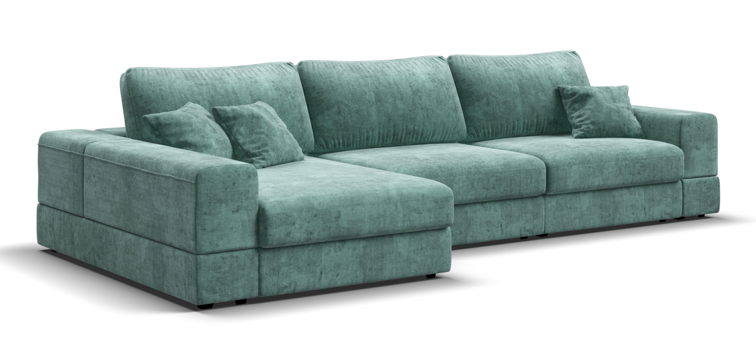 Угловой диван-кровать Босс Модуль ХЛ Шенилл Глосс минт