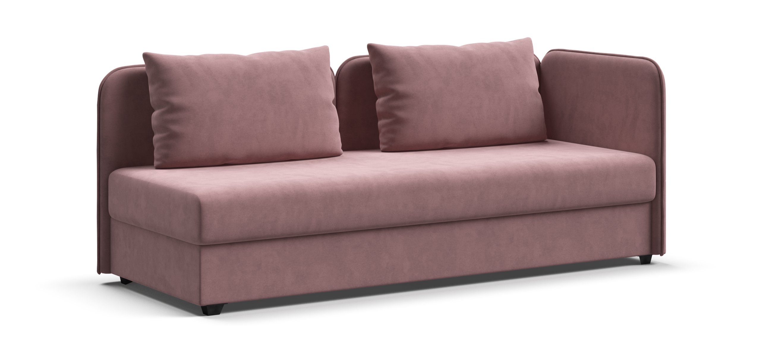 Тахта Ирис велюр Монолит розовый