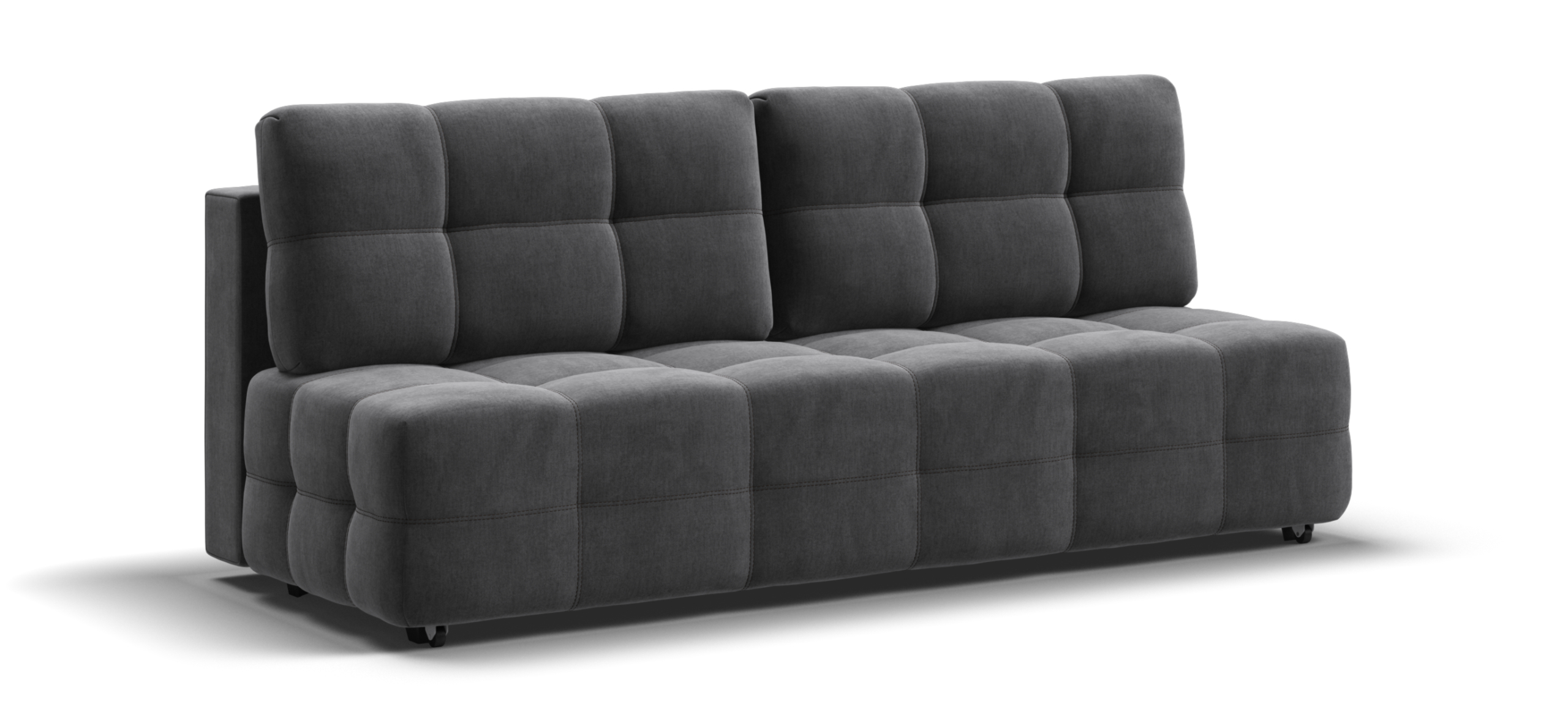 Диван Денди Мини велюр Монолит серый