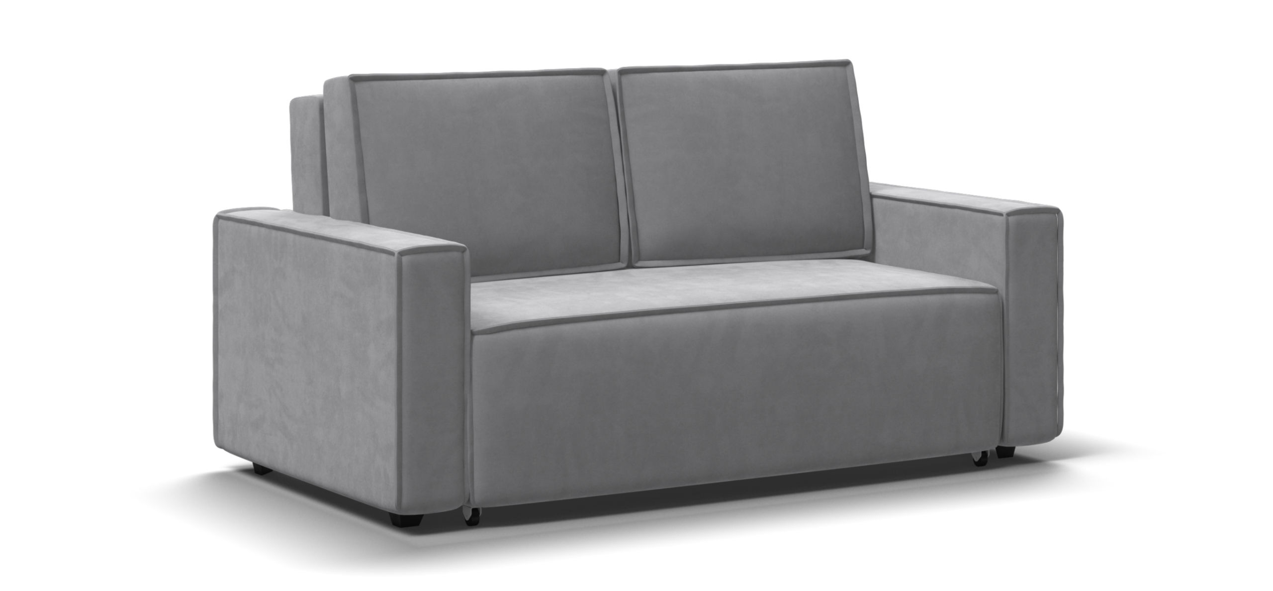 Диван Норд двухместный велюр Монолит сталь