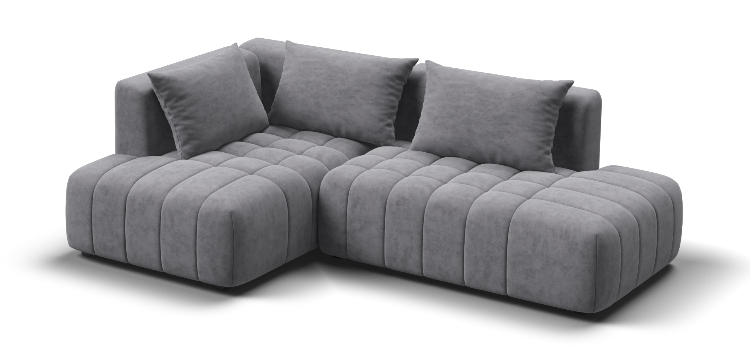 Угловой диван левый Босс Твин велюр Роял агат