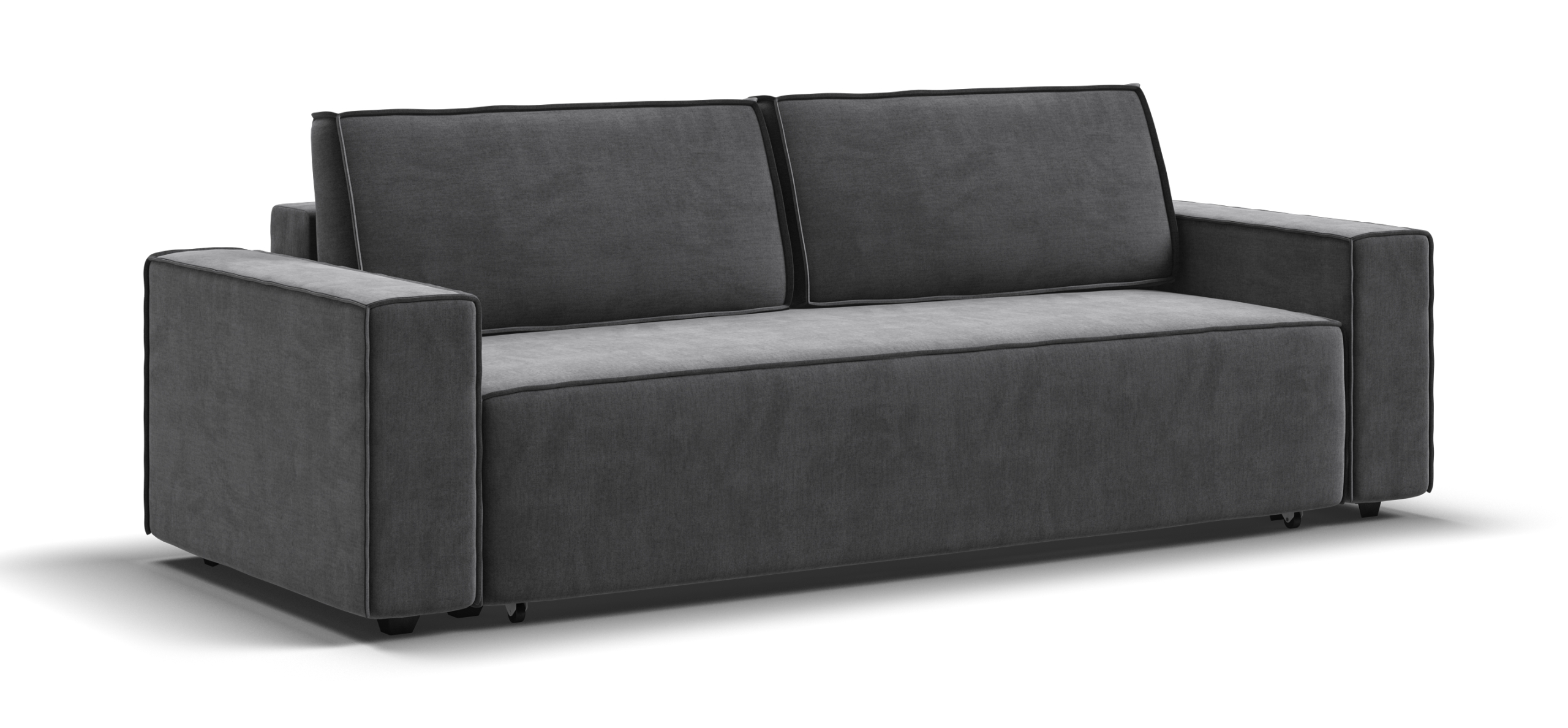 Диван Норд велюр Монолит серый